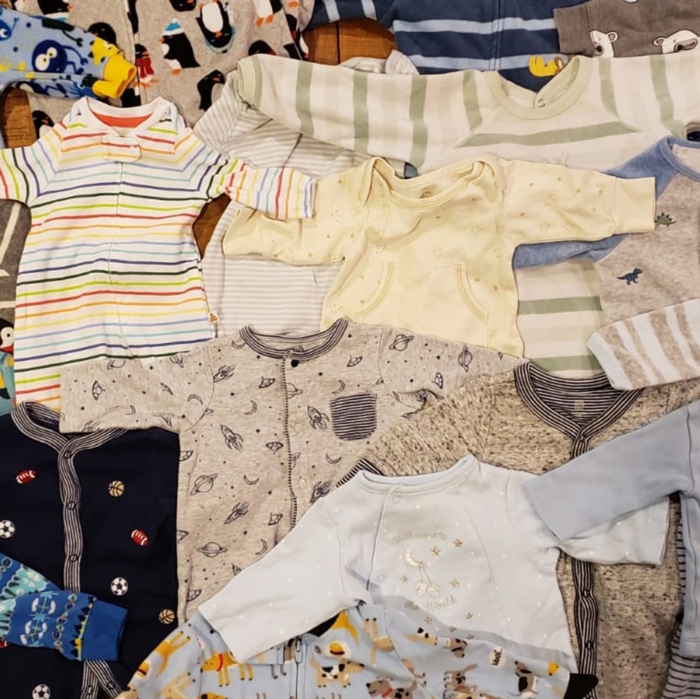 0 - 6 months pajamas bundle